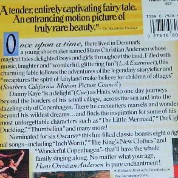 Hans Christian Andersen VHS Clamshell Danny Kaye - Picture 3 of 10